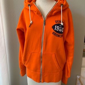 Orange Zip Up NFL Nike Hoodie